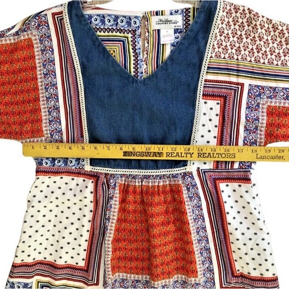The Vermont Country Store Patchwork Dress Womens S Babydoll Grannycore Hippie - Picture 7 of 10